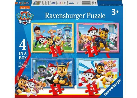 Ravensburger Paw Patrol: De vrienden zijn er klaar voor - 4 in a Box Puzzel (12+16+20+24)