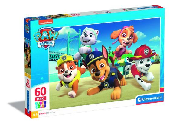 Clementoni - Puzzel 60 Stukjes Maxi Paw Patrol, Kinderpuzzels, 4-6 jaar, 26591