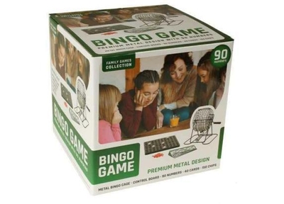 Bingo spel zwart/wit complete set 21 cm nummers 1-75 - Bingospel - Bingo spellen - Bingomolen met bingokaarten - Bingo spelen