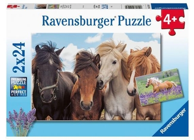 Ravensburger puzzel Paardenliefde - 2 x 24 stukjes - kinderpuzzel