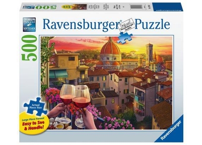 Ravensburger Wijn drinken op het terras - Puzzel (500XL)