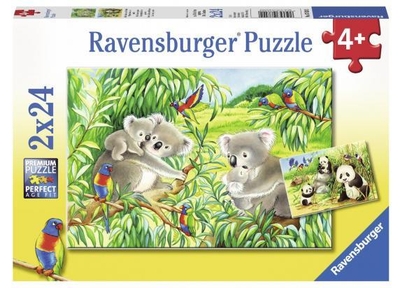 Ravensburger Schattige koala's en panda's 2x24st