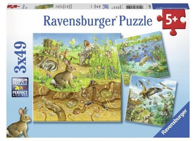 Ravensburger Dieren in hun leefomgeving 3x49st