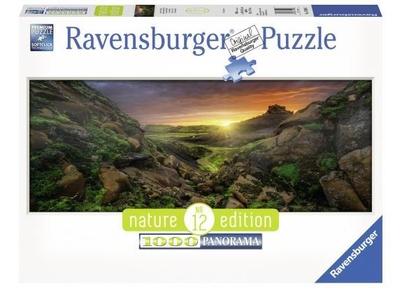 Ravensburger puzzel Zon boven IJsland - panorama - Legpuzzel - 1000 stukjes