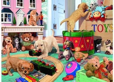 Ravensburger puzzel Puppies Playtime - Legpuzzel - 150 XXL stukjes