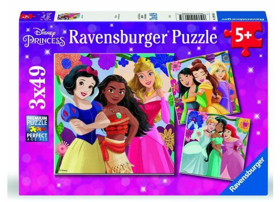 Ravensburger puzzel Disney Princess - Drie puzzels - 49 stukjes - kinderpuzzel