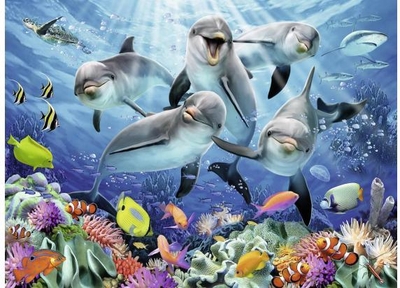 Ravensburger puzzel Delfine im Korallenriff - 500 stukjes.