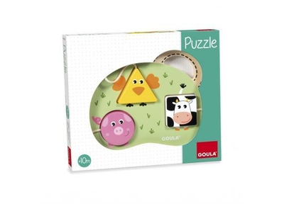 Goula Mijn Eeerste Puzzel Boerderij - 3 stukjes - Kinderpuzzel