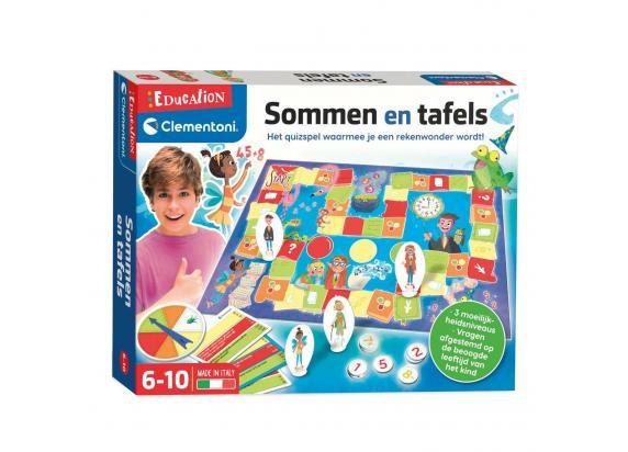 Education Clementoni Bordspel - Sommen en Tafels - Quiz Spel Leren Rekenen - Educatief Speelgoed - 6-10 jaar