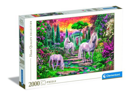 Clementoni - Puzzel 2000 Stukjes High Quality Collection Classical Garden Unicorns, Puzzel Voor Volwassenen en Kinderen, 14-99 jaar, 32575