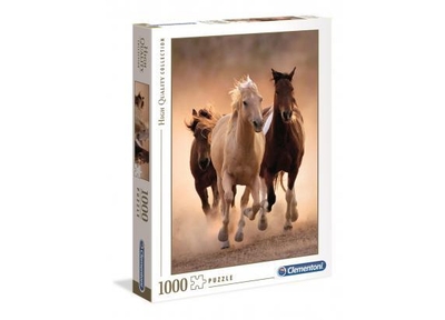 Clementoni - Puzzel 1000 Stukjes - High Quality - Rennende paarden - Puzzel voor volwassenen