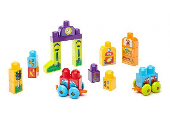 MEGA Bloks Tafel mobile bouw en leer - 30 blokken - Bouwstenen