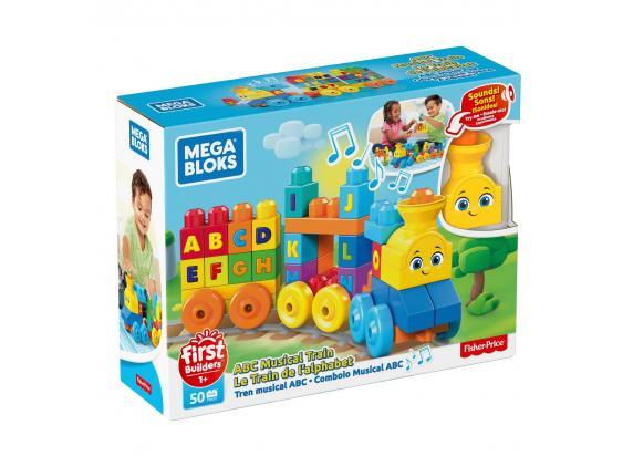 MEGA Bloks ABC muziektrein - 50 blokken - Bouwstenen met geluiden