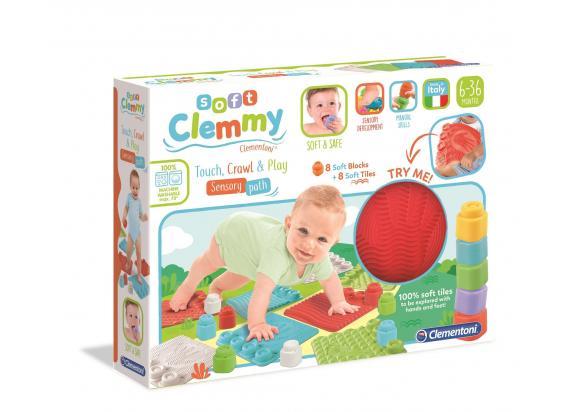 Clementoni Soft Clemmy - Sensory Path - Speelkleed - Baby Speelmat - Met Stapelblokken - 6-36 maanden