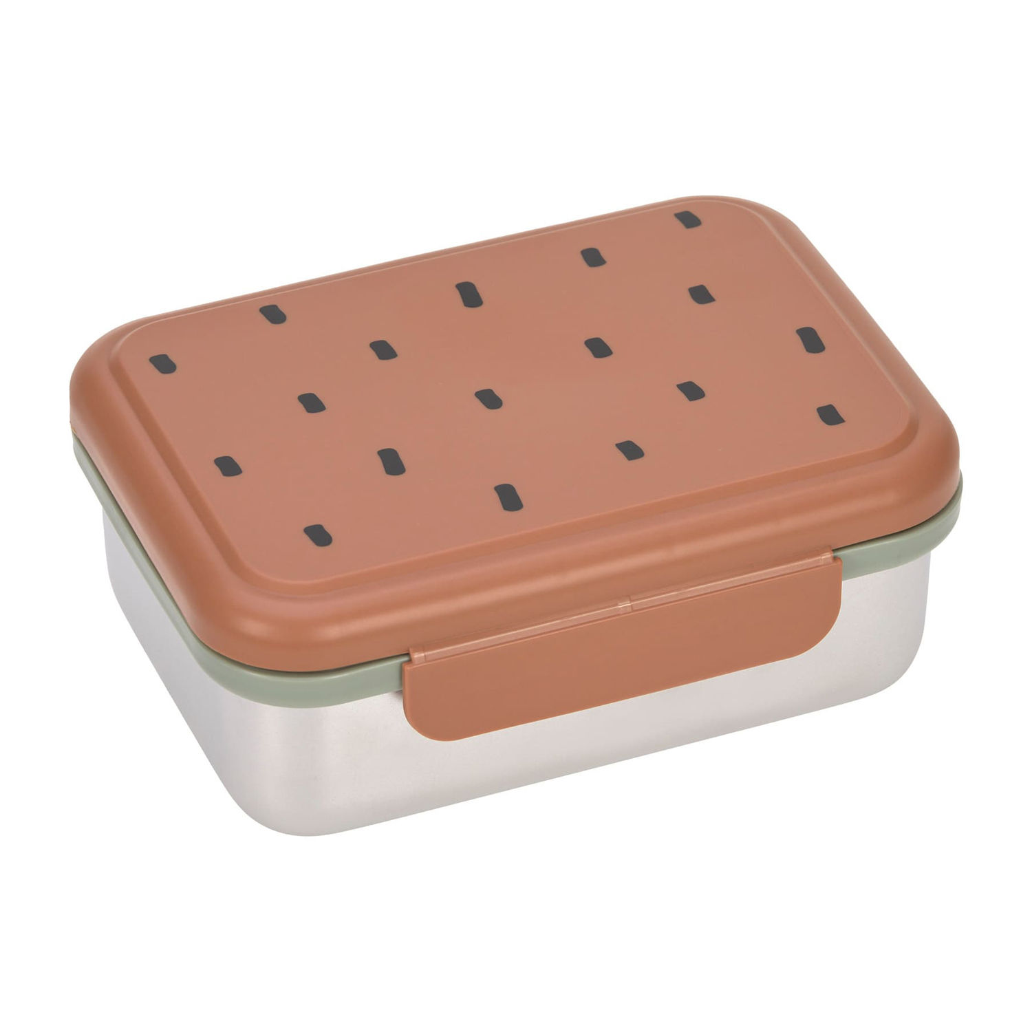 Laessig Happy Prints Lunchbox Caramel Roestvrijstaal