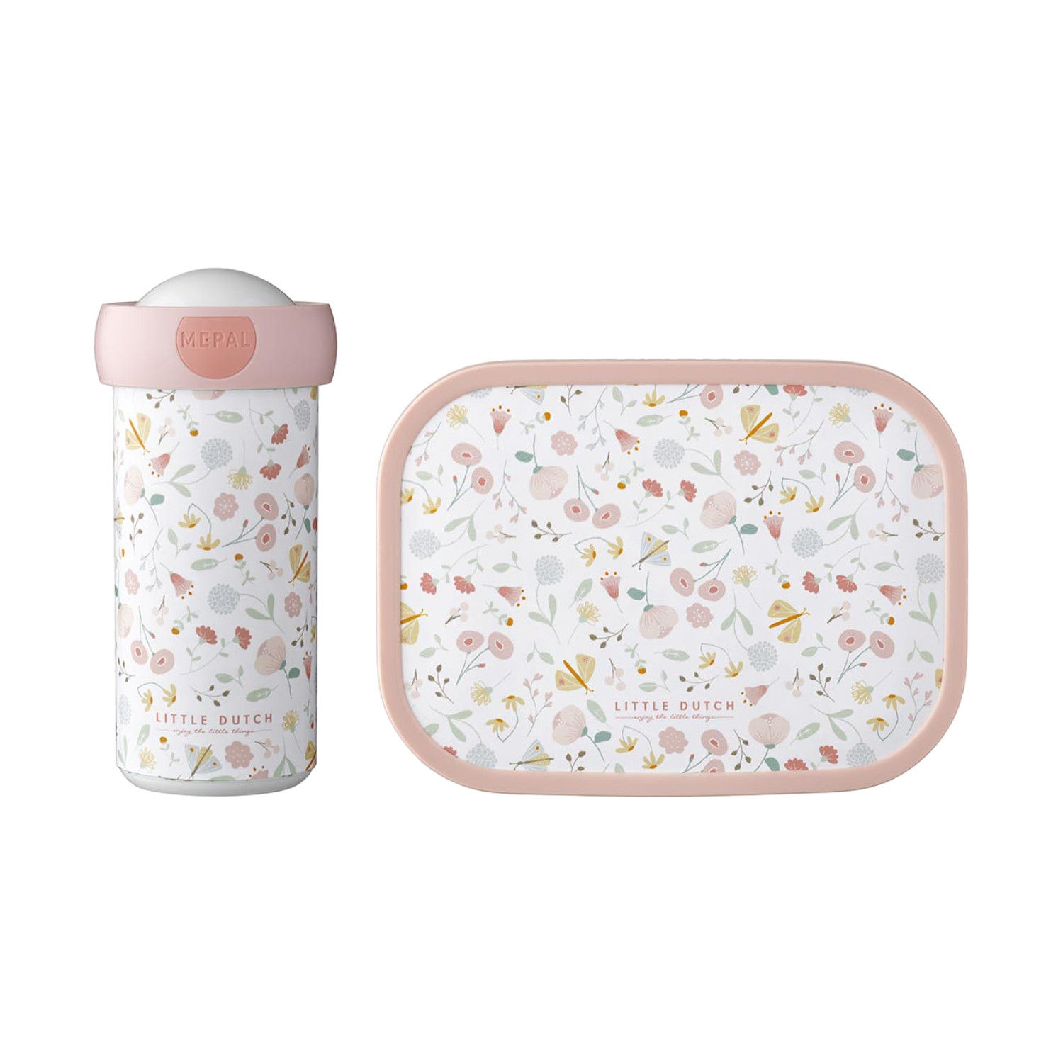 Little Dutch Flowers & Butterflies Schoolbeker + Lunchbox