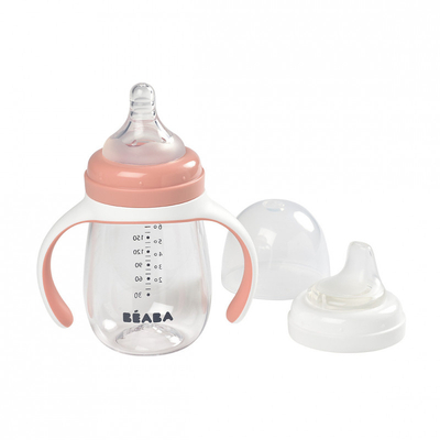 Beaba Evolutieve 2-in-1 Drinkfles 210 ml Old Pink