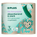 Plus Keukenpapier 3-laags recycled 2 st