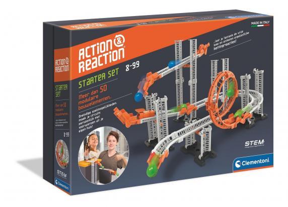 Clementoni Wetenschap en Spel - Action & Reaction - Knikkerbaan - Knikkerbaan Starterset - STEM-speelgoed