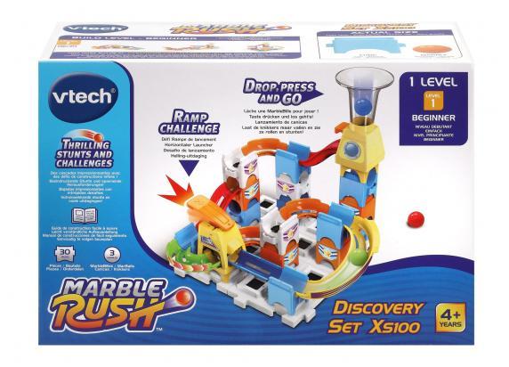 VTech Marble Rush Discovery Set XS100 - Speelgoed Knikkerbaan - Educatief - 30 Onderdelen - Inclusief 3 Knikkers - Vanaf 4 Jaar