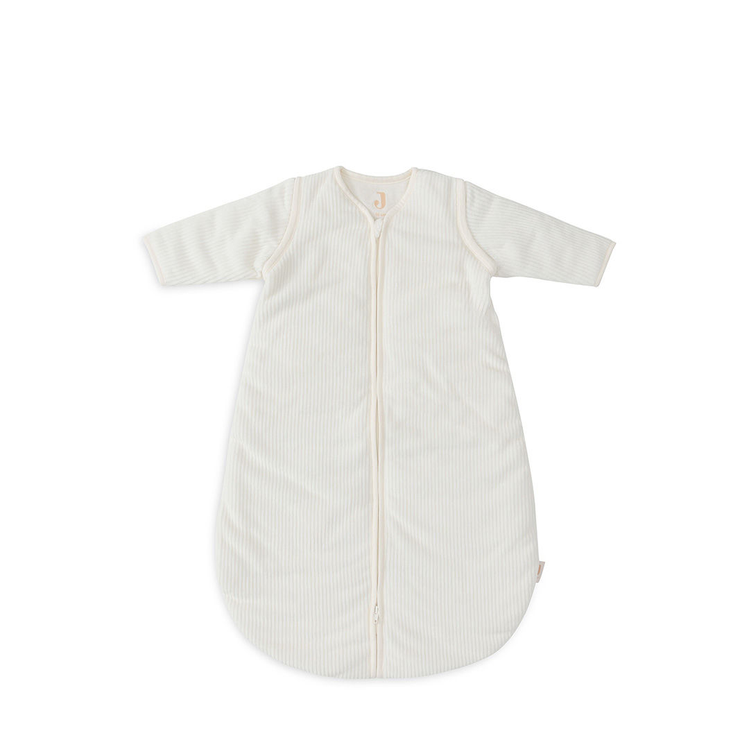 Jollein Baby Slaapzak Winter Met Afritsbare Mouw 60cm - Rond - Rib Ivory - Winterslaapzak