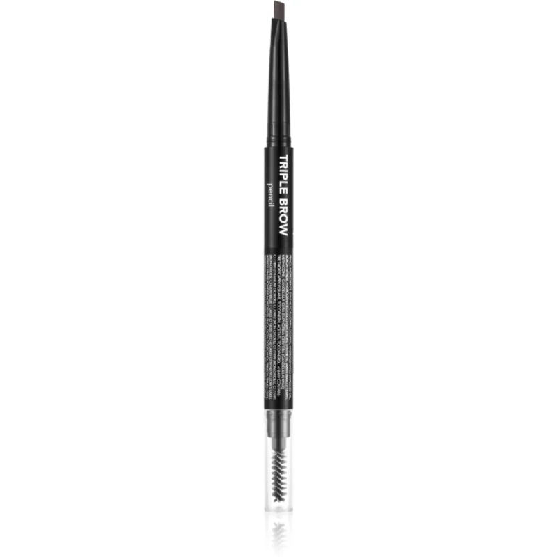 flormar Triple Brow Pencil Wenkbrauwpotlood 3in1 Tint 001 Brunette 0.75 g