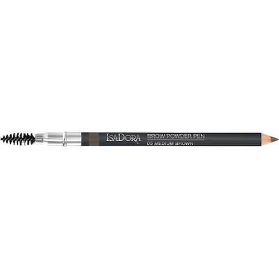 IsaDora Brow Pencil - Brow Powder in Pencil Form for Dense Eyebrows - Long-lasting Result - With Eyebrow Brush - Brow Pencil Hair Drawing - Medium Brown