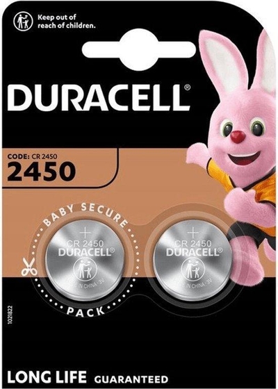 Duracell CR2450 Lithium Knoopcel Batterij 2 Stuks