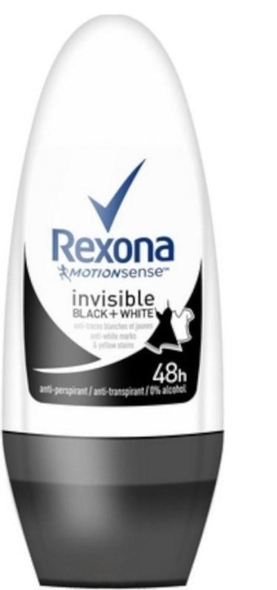Rexona Deo Roller Invisible Black White 50 ML