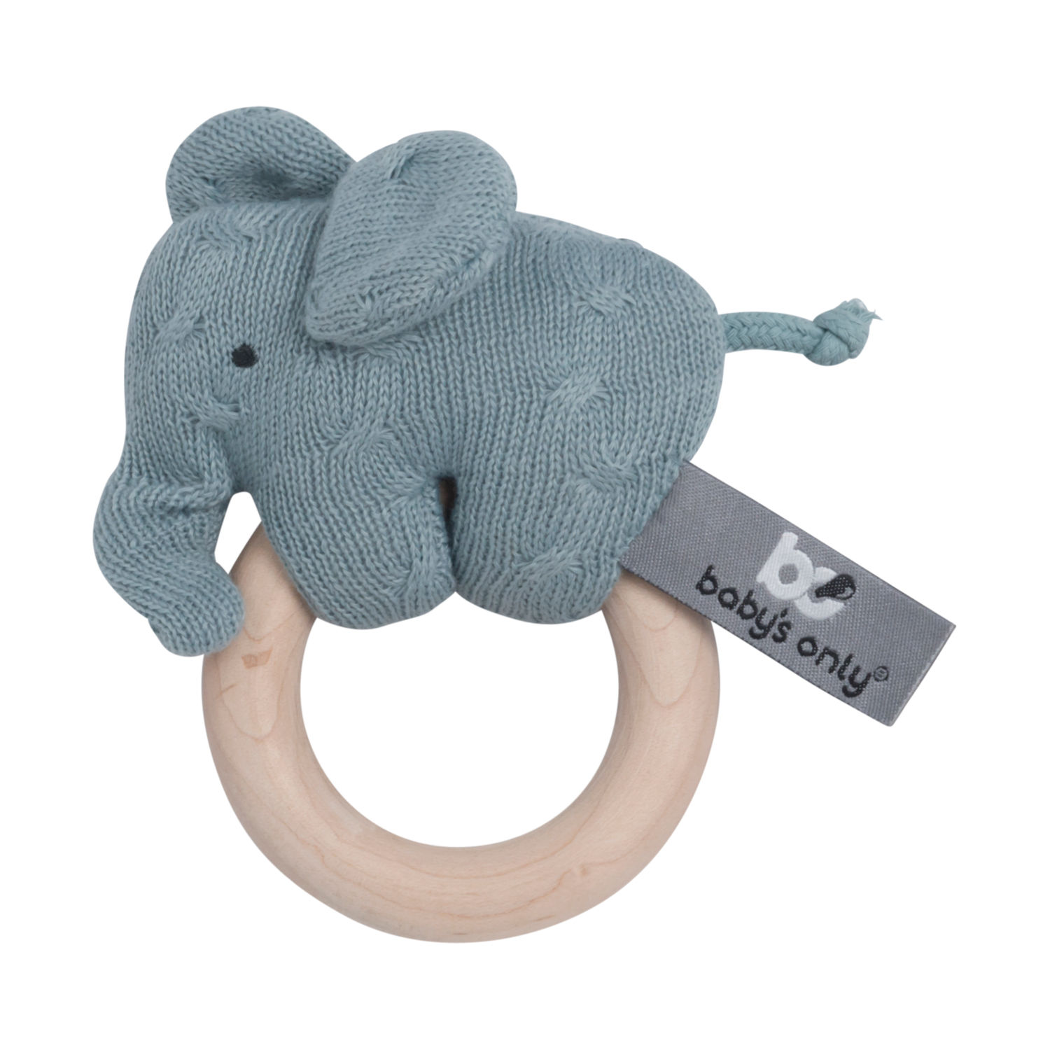 Baby's Only Olifant Houten Rammelaar Stonegreen