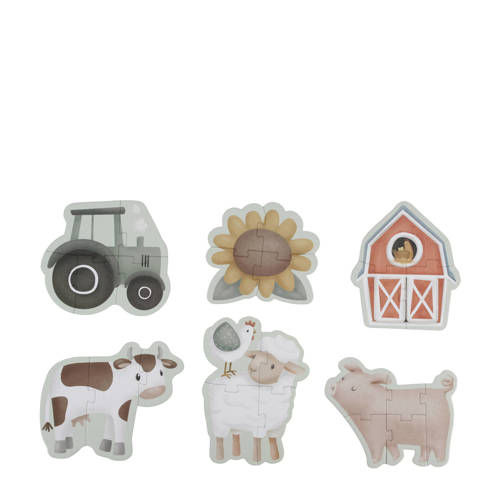 Little Dutch 6 in 1 puzzel little farm legpuzzel 35 stukjes