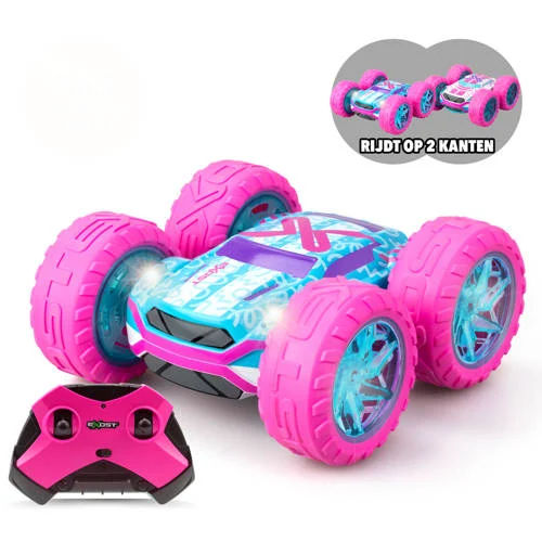 Silverlit RC 360 Cross Flash Stuntauto roze - Flashing wheels