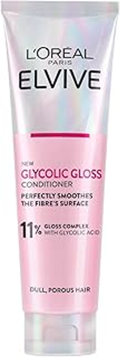L'Oréal Paris Elvital Glycolic Gloss conditioner voor glanzend en dof haar, haarverzorging voor gezond haar en ultieme glans, regeneratie van de haarverzegeling, conditioner met glycolzuur, 150 ml
