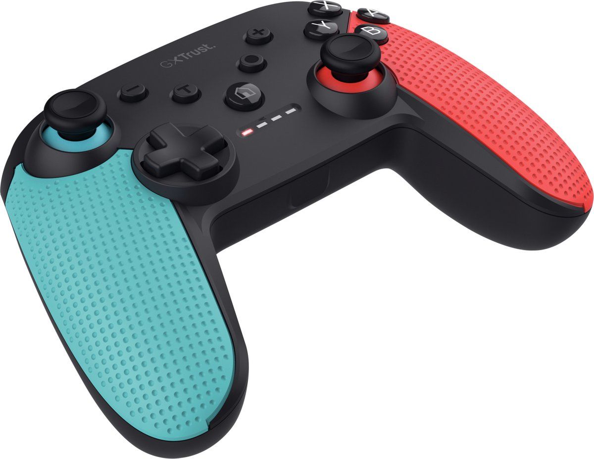 Trust GXT 1246B Muta Zwart, Blauw, Rood Bluetooth Gamepad Nintendo Switch, Nintendo Switch Lite