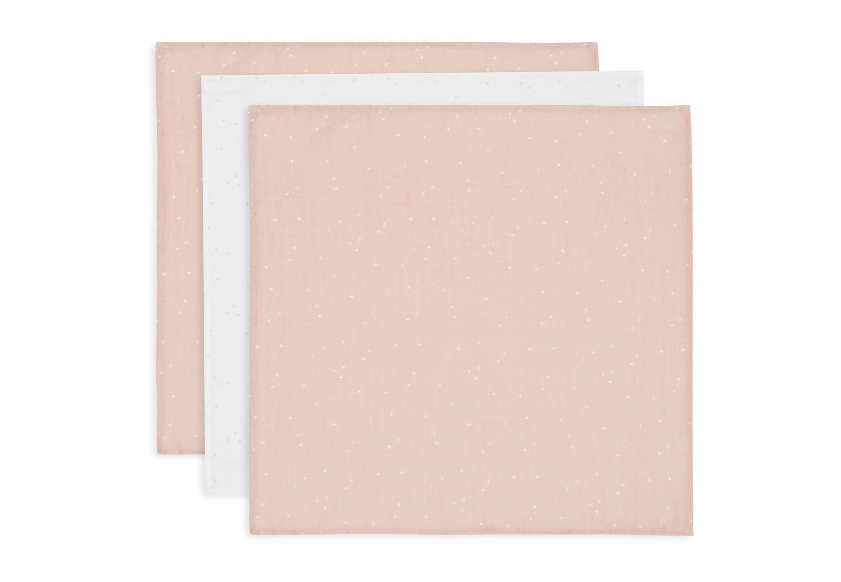 Jollein hydrofiele doek small Twinkling - Wild Rose - set van 3