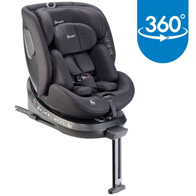BabyGO autostoel Move 360 - Draaibare i-Size autostoel met isoFix - voor kinderen van 40-150cm - Zwart