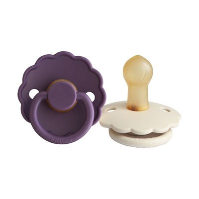 FRIGG Daisy Fopspeen - 0-6 Mnd - 2 Stuks - Violet Dream / Cream