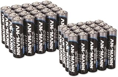 ANSMANN Alkaline batterij set 20 stuks AA Mignon LR6 + 20 stuks AAA Micro LR03 krachtige reservebatterij 1,5 V wegwerp voor zaklamp, wekker, afstandsbediening, toetsenbord, wandklok, speelgoed 40