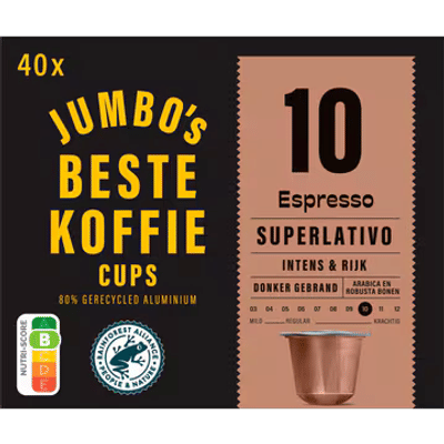 Jumbo's Espresso Superlativo Koffiecups 40 Stuks