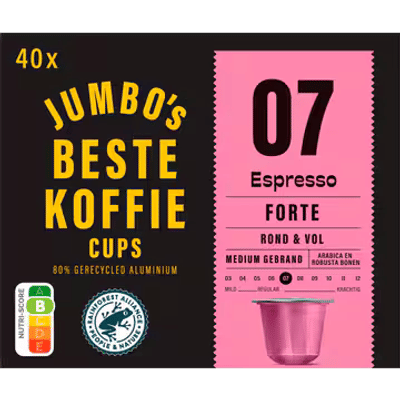 Jumbo's Espresso Forte Koffiecups 40 Stuks