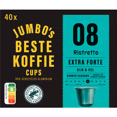 Jumbo's Ristretto Extra Forte Koffiecups 40 Stuks