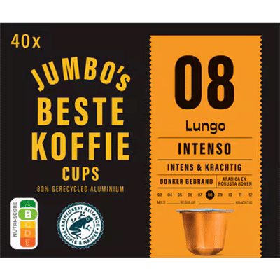 Jumbo's Lungo Intenso Koffiecups 40 Stuks