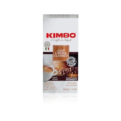 Kimbo Dolce Crema hele koffiebonen, licht gebrand, 1kg