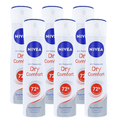 Nivea Dry Comfort Deodorant Spray Multiverpakking 6x150 ml