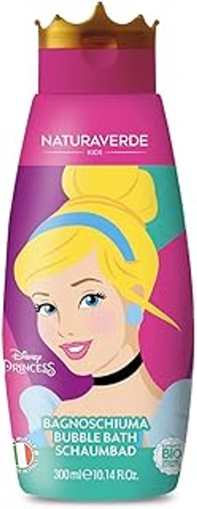 Naturaverde | Kids - Disney Princess - Douchegel voor kinderen met asposter, badzeep, verzorgingsproducten, schuimbad met haverextract BIO, 300 ml