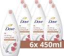 Dove Caring Bath Soothing Amandelolie & Hibiscus badcrème /douchegel - 6 x 450 ml