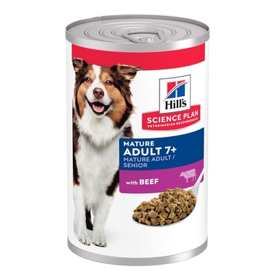 Hill's Science Plan Mature Adult - met Rund (12 x 370 g) - natvoer honden