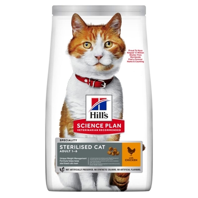 Hill's Feline Sterilised Cat Young Adult Kip - Kattenvoer - 7 kg kattenbrokken
