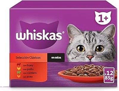 Whiskas Natvoer voor katten selectie klassieker, 12 x 85 g - natvoer katten