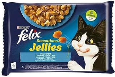 NESTLE POLSKA Felix SASZ natvoer voor katten, 4 x 85 g, Rybne Denemarken in JelreTce / 12 - natvoer katten